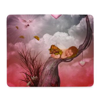 Cute sleeping fairy baby. - Mouse Pad (horizontal) - white - Front
