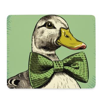 Canard avec nœud papillon - Tapis de souris (format paysage) - blanc - Devant