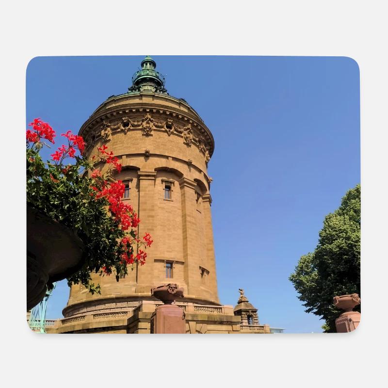 WASSERTURM MANNHEIM - Mousepad (Querformat) - Weiß