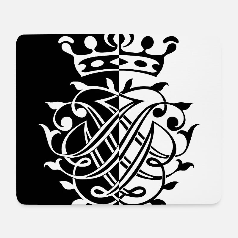 Bach Siegel / Monogramm / Wappen / Insignien - Mousepad (Querformat) - Weiß