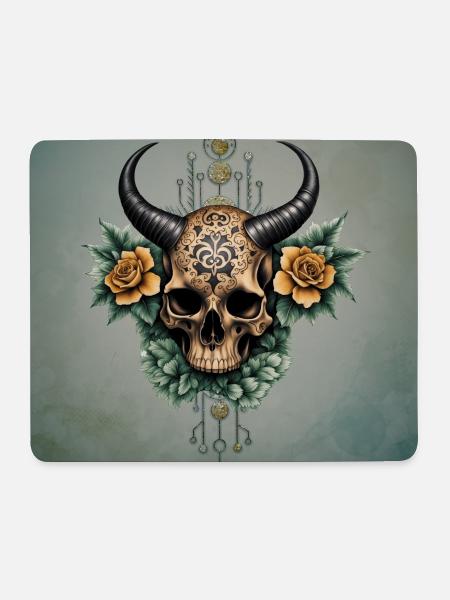 Toller Schädel. - Mousepad (Querformat) - Weiß