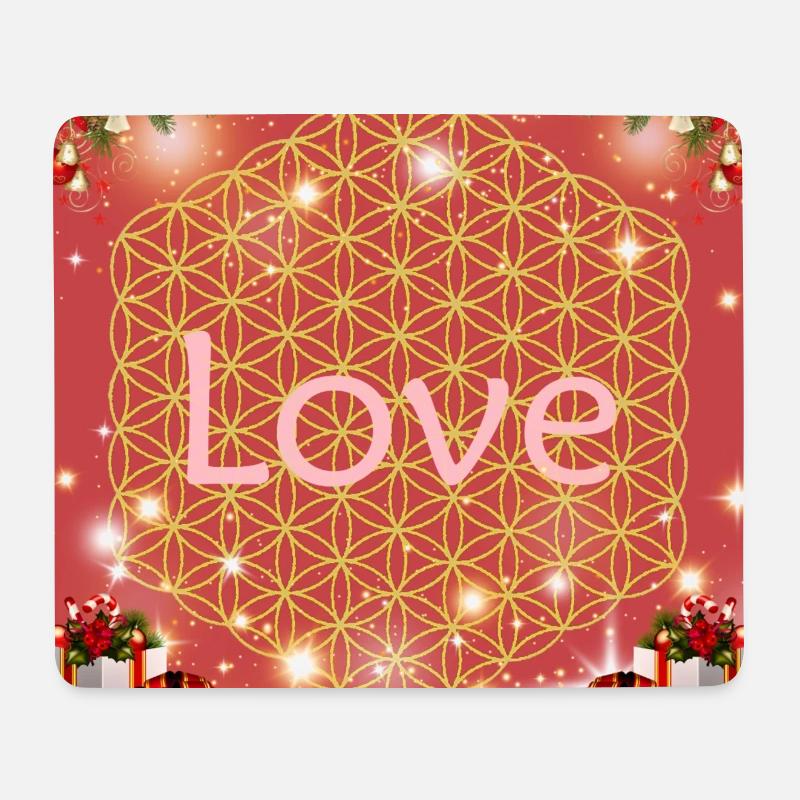 Blume des Lebens Liebe Weihnachten Geschenke - Mousepad (Querformat) - Weiß