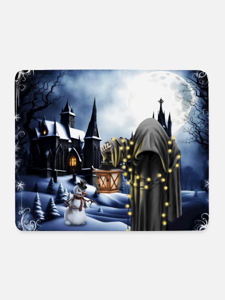 Die dunkle Weihnachtszeit - Mousepad (Querformat) - Weiß