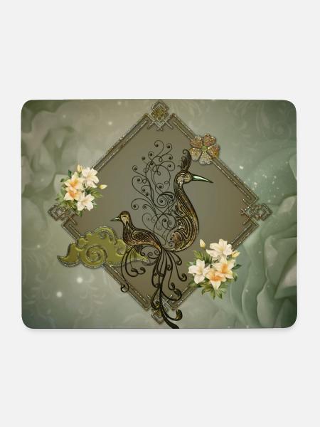 Einzigartige Fantasy-Vögel - Mousepad (Querformat) - Weiß