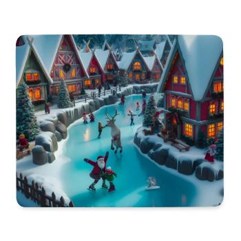 Scandinavian Christmas Village - Mouse Pad (horizontal) - white - Front