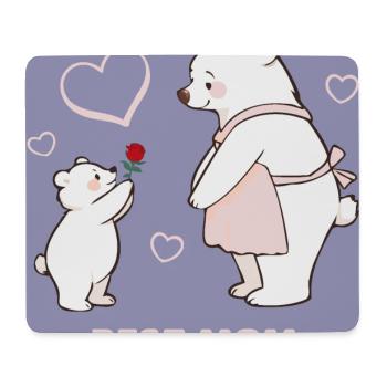 Ours Meilleur Maman Fête des Mères - Tapis de souris (format paysage) - blanc - Devant