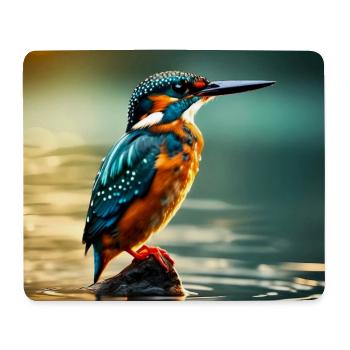 Eisvogel - Mousepad (Querformat) - Weiß - Vorne