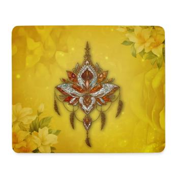 L’élégance de la fleur de lotus - Tapis de souris (format paysage) - blanc - Devant