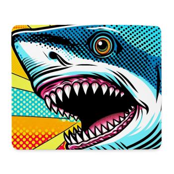 Hai Pop Art - Mousepad (Querformat) - Weiß - Vorne