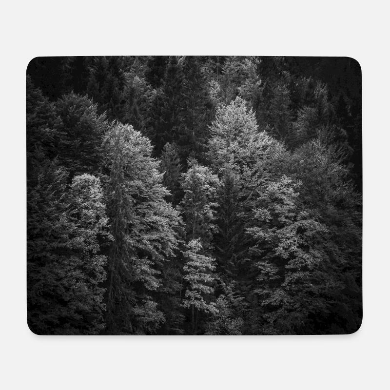 Bäume Herbst Bayern Eibsee Zugspitze Poster - Mousepad (Querformat) - Weiß