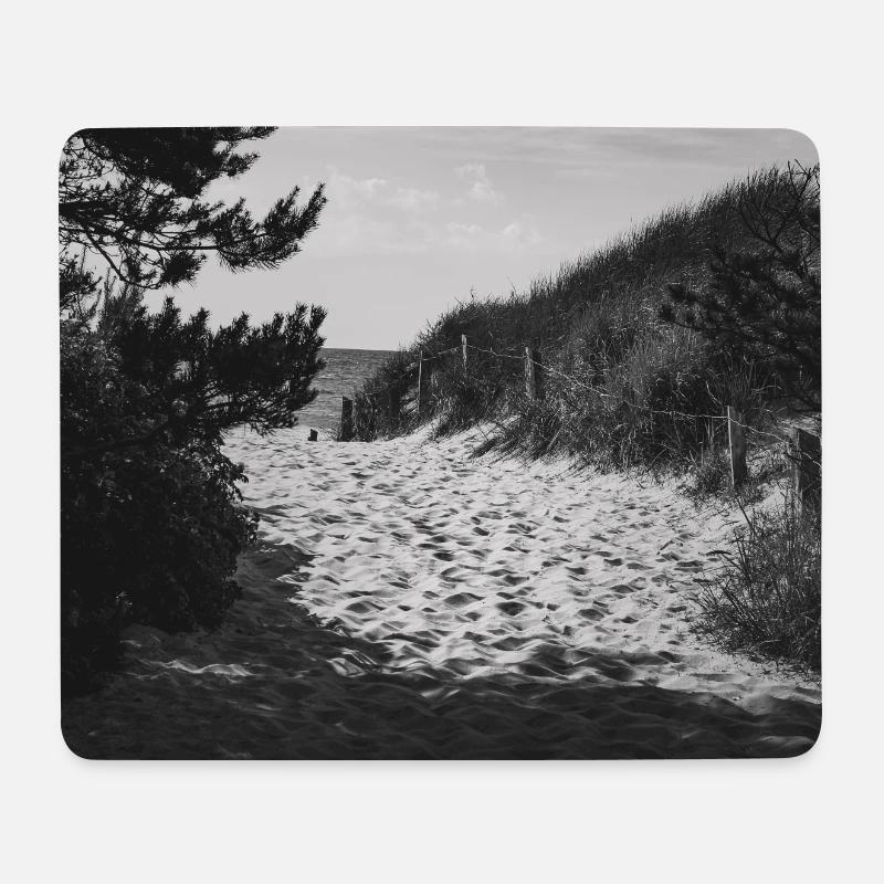 Strandzugang Weststrand Prerow Ostsee Darß Poster - Mousepad (Querformat) - Weiß