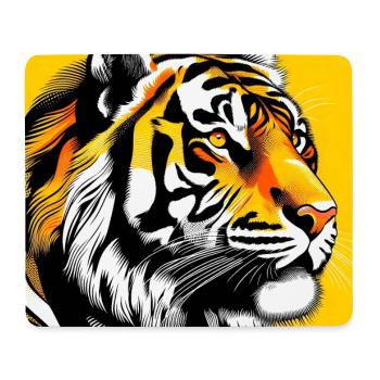 Tiger Pop Art - Mousepad (Querformat) - Weiß - Vorne