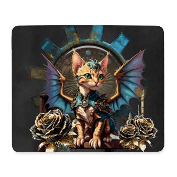 Wonderful fantasy steampunk cat. - Mouse Pad (horizontal) - white - Front