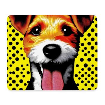 Hund Foxterrier Jack Russell Pop Art - Mousepad (Querformat) - Weiß - Vorne