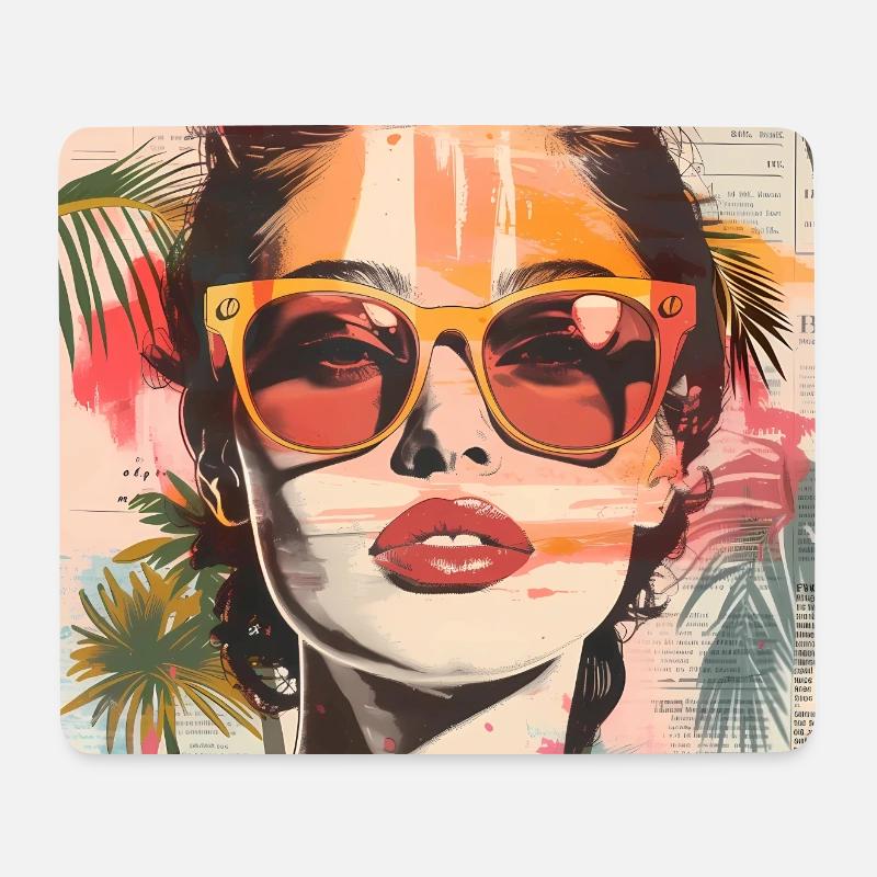 Sommer-Portrait - Mousepad (Querformat) - Weiß