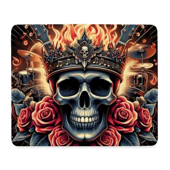 Brennender Schädel - Mousepad (Querformat) - Weiß - Vorne