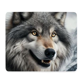 Wolf - Mousepad (Querformat) - Weiß - Vorne