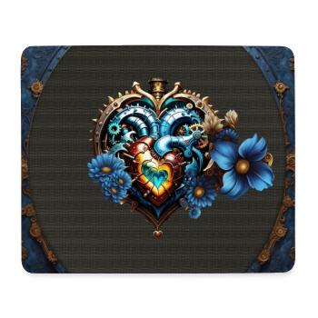 Coeur Steampunk génial - Tapis de souris (format paysage) - blanc - Devant