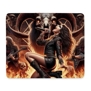 Groupe de heavy metal féminin en enfer - Tapis de souris (format paysage) - blanc - Devant