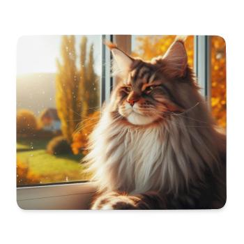 Maine Coon - Der König der Katzen - Mousepad (Querformat) - Weiß - Vorne