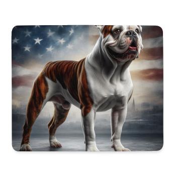 Bouledogue - Tapis de souris (format paysage) - blanc - Devant