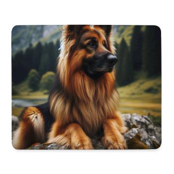 Deutscher Schäferhund Kunst - Mousepad (Querformat) - Weiß - Vorne
