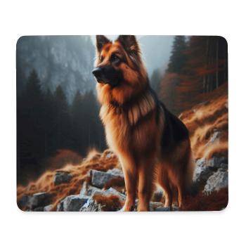 German Shepherd Art - Mouse Pad (horizontal) - white - Front