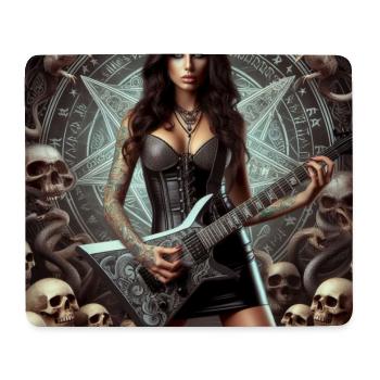 Guitarist in Hell - Mouse Pad (horizontal) - white - Front