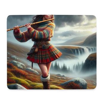 Musicienne celtique - Tapis de souris (format paysage) - blanc - Devant