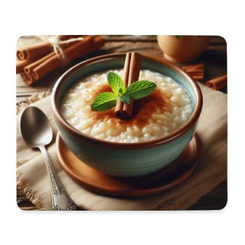 Riz au lait - Tapis de souris (format paysage) - blanc - Devant