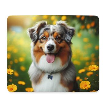 Australischer Schäferhund - Mousepad (Querformat) - Weiß - Vorne