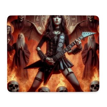 Metalhead dans les catacombes - Tapis de souris (format paysage) - blanc - Devant