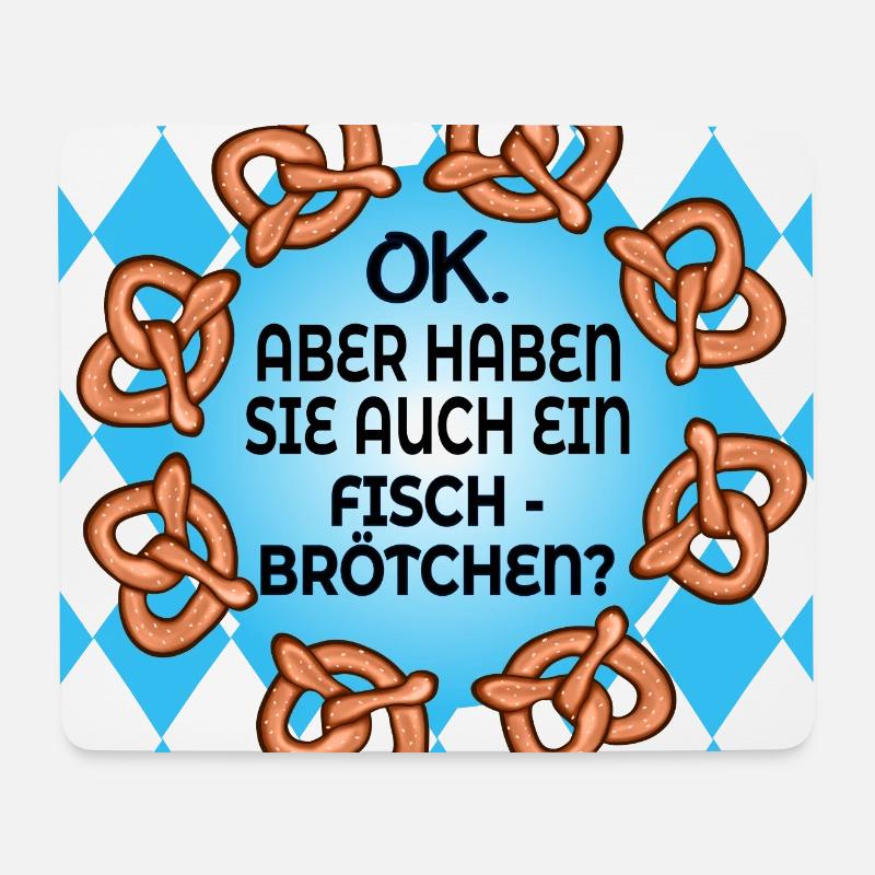 FISCHBRÖTCHEN SÜDDEUTSCHLAND BAYERN - Mousepad (Querformat) - Weiß
