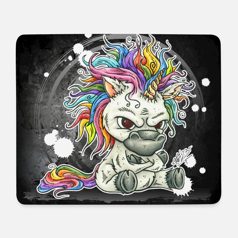pre-coffee-mornicorn - Mousepad (Querformat) - Weiß
