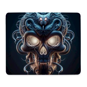 Skull Fused with Snake 3D - Mouse Pad (horizontal) - white - Front