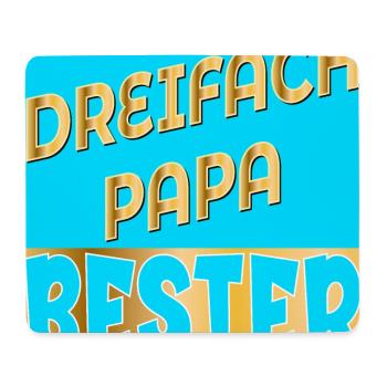 DREIFACH PAPA VATERTAG - Mousepad (Querformat) - Weiß - Vorne