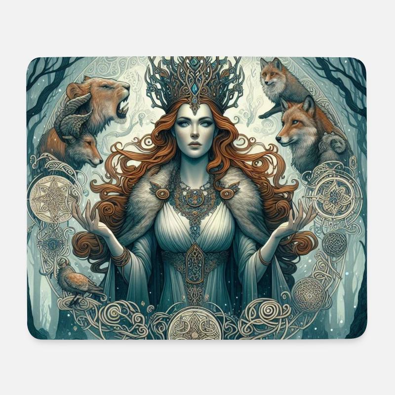 Keltische Göttin - Mousepad (Querformat) - Weiß