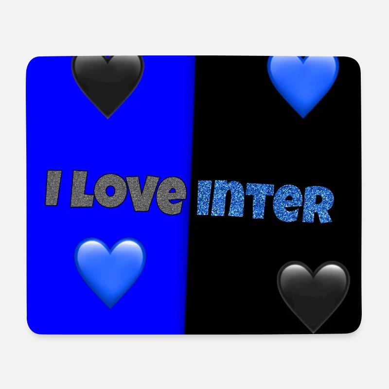 i love inter - Mouse Pad (horizontal) - white