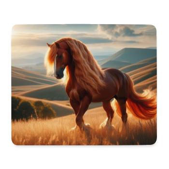Free horse - Mouse Pad (horizontal) - white - Front