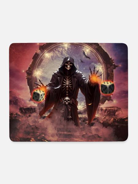 Faszinierende und mystische Kulisse eines Skeletts - Mousepad (Querformat) - Weiß