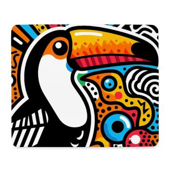 Toucan - Tapis de souris (format paysage) - blanc - Devant