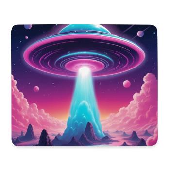 UFO in the mountains - Mouse Pad (horizontal) - white - Front