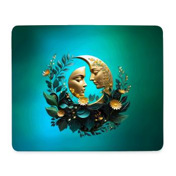 Two decorated crescent moons - Mouse Pad (horizontal) - white - Front