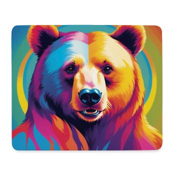 Ours de la fierté - Tapis de souris (format paysage) - blanc - Devant