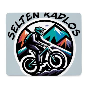 downhill mountainbike radfahren sport poster - Mousepad (Querformat) - Weiß - Vorne
