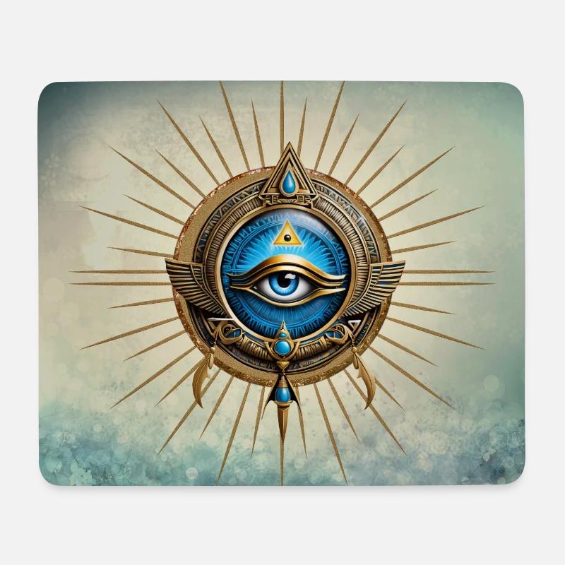 Symbol des ägyptischen allsehenden Auges - Mousepad (Querformat) - Weiß