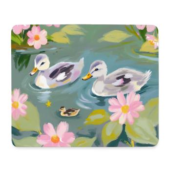 Entchen - Mousepad (Querformat) - Weiß - Vorne