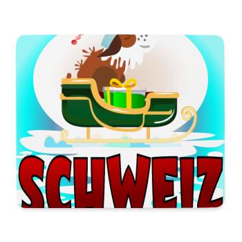 CHRISTMAS ST. BERNARDS - SWISS DOG SWITZERLAND - Mouse Pad (horizontal) - white - Front