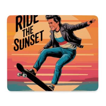 Fahre den Sunset Skateboarder - Mousepad (Querformat) - Weiß - Vorne