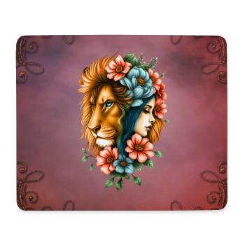 Wunderbare Frau, deren lange Haare - Mousepad (Querformat) - Weiß - Vorne